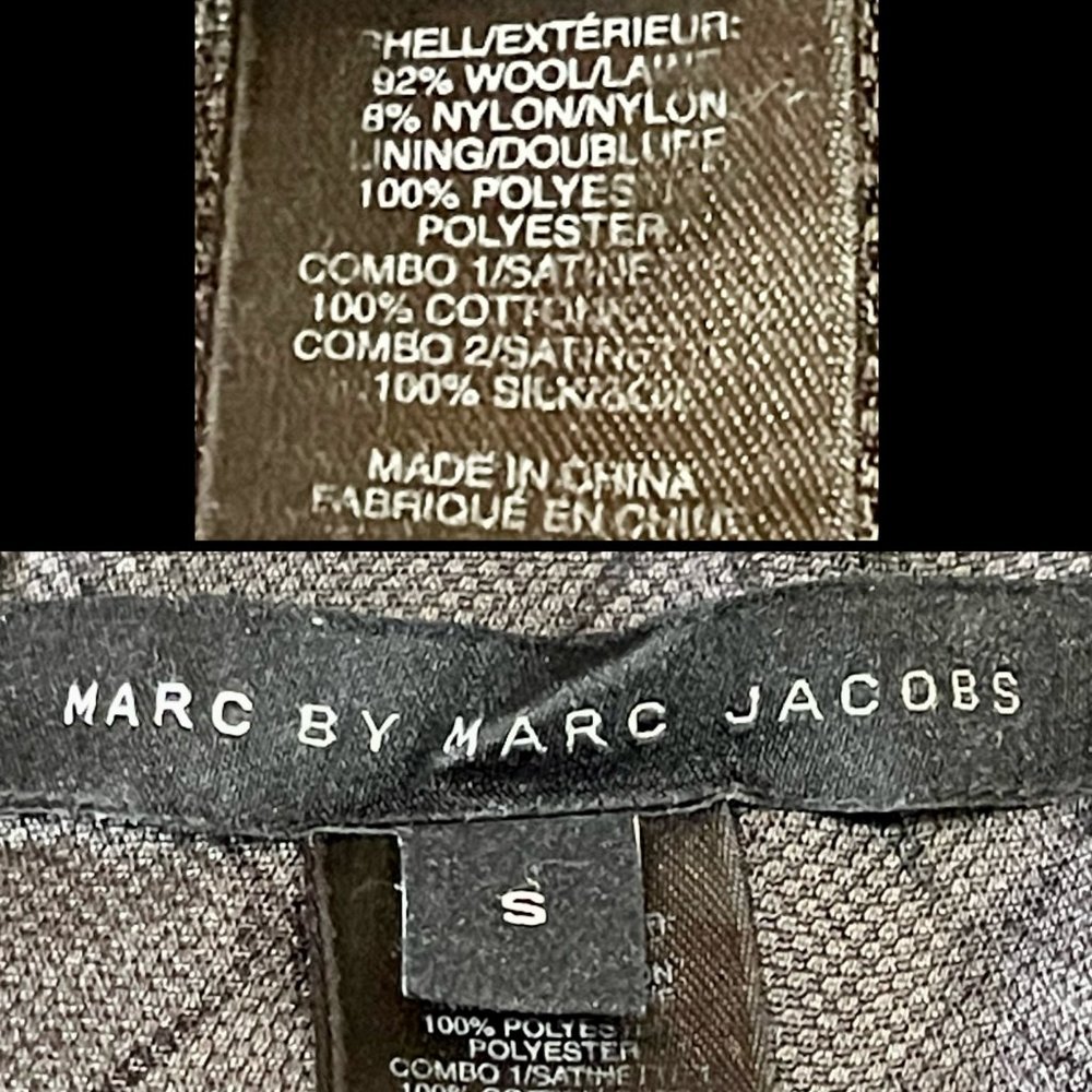 ⭐️HP⭐️MARC BY MARC JACOBS▪️Wool Blend Exposed Back Zip Retro Mod Tweed Vest Top - Picture 8 of 8